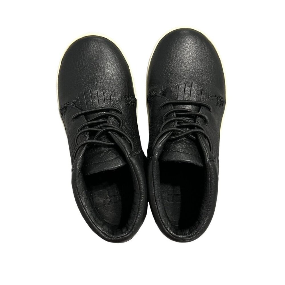 Freshly Picked Sz 11 Black Leather High Top Slip-On Sneakers - Picture 8 of 10